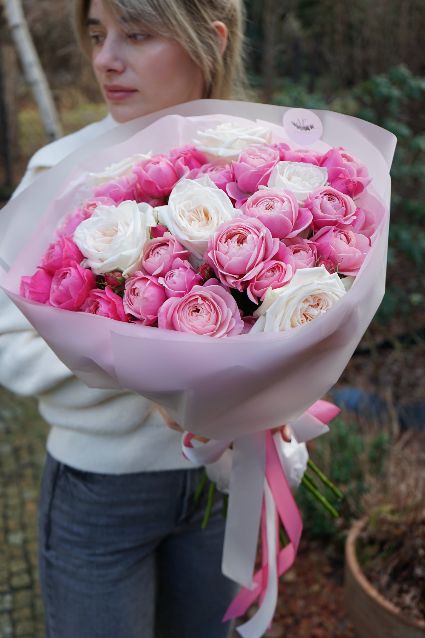 Mix of peony roses