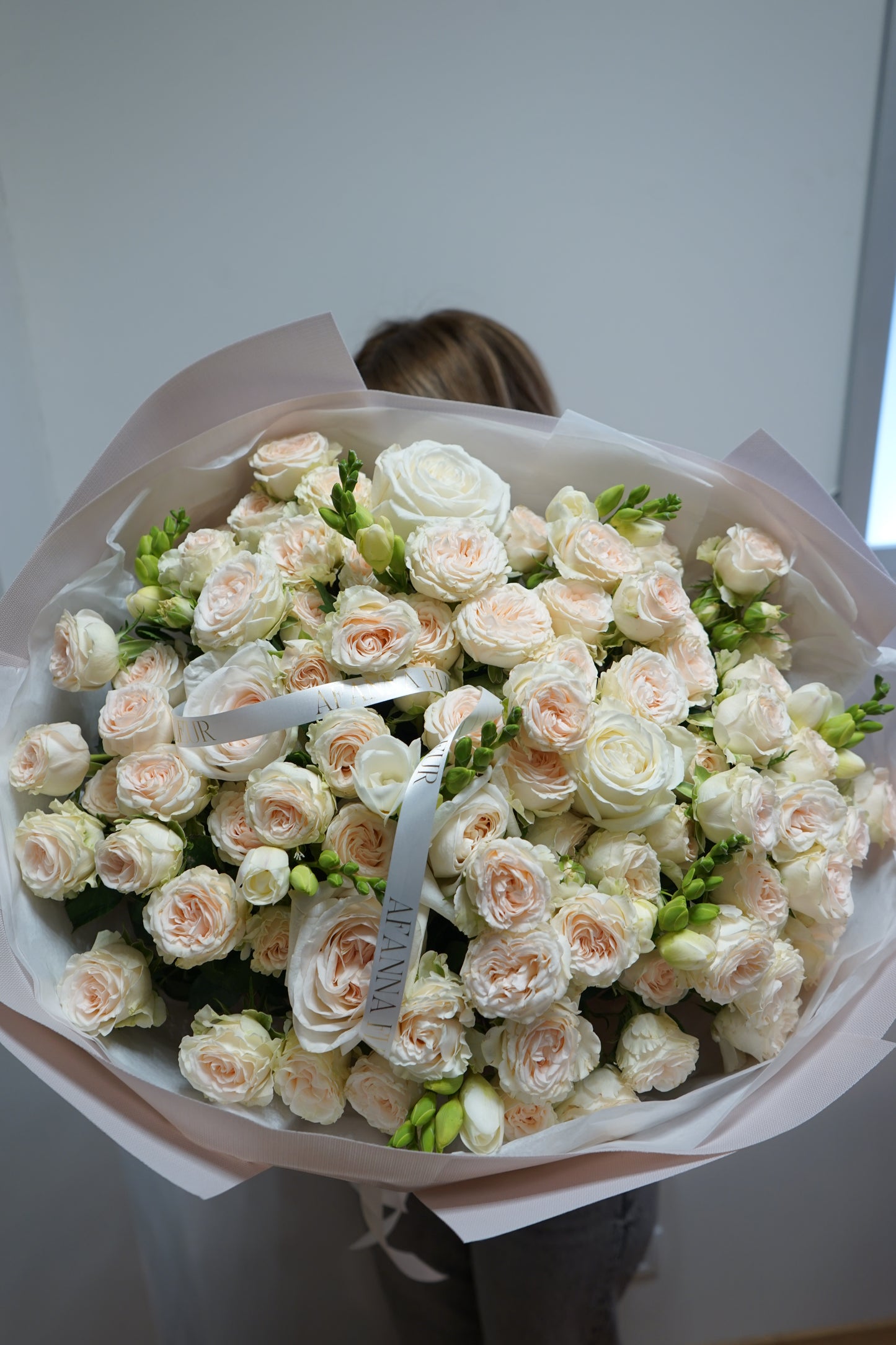 Mix of peony cream roses