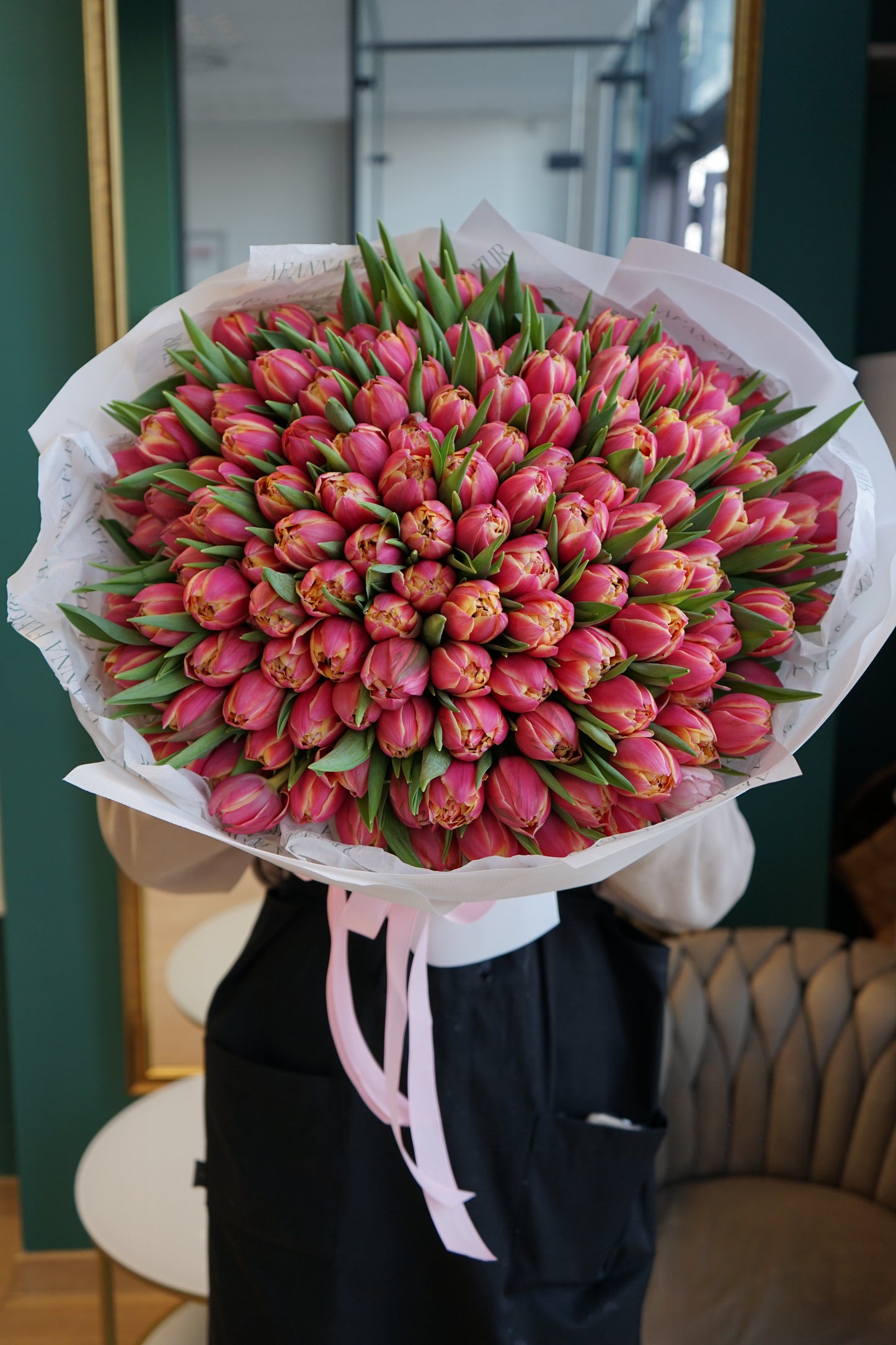 Peony tulips "Columbus"