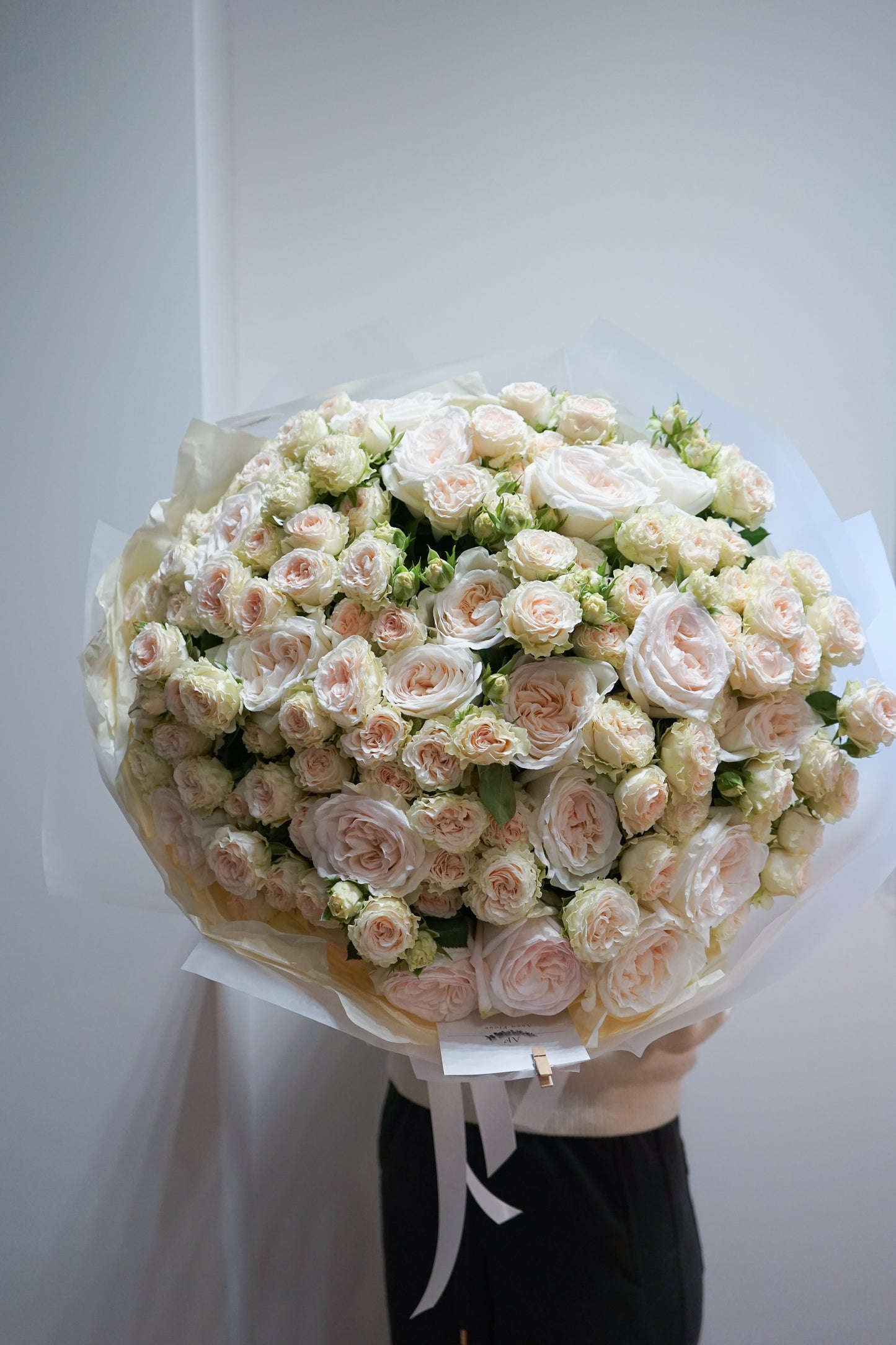 Mix of peony cream roses