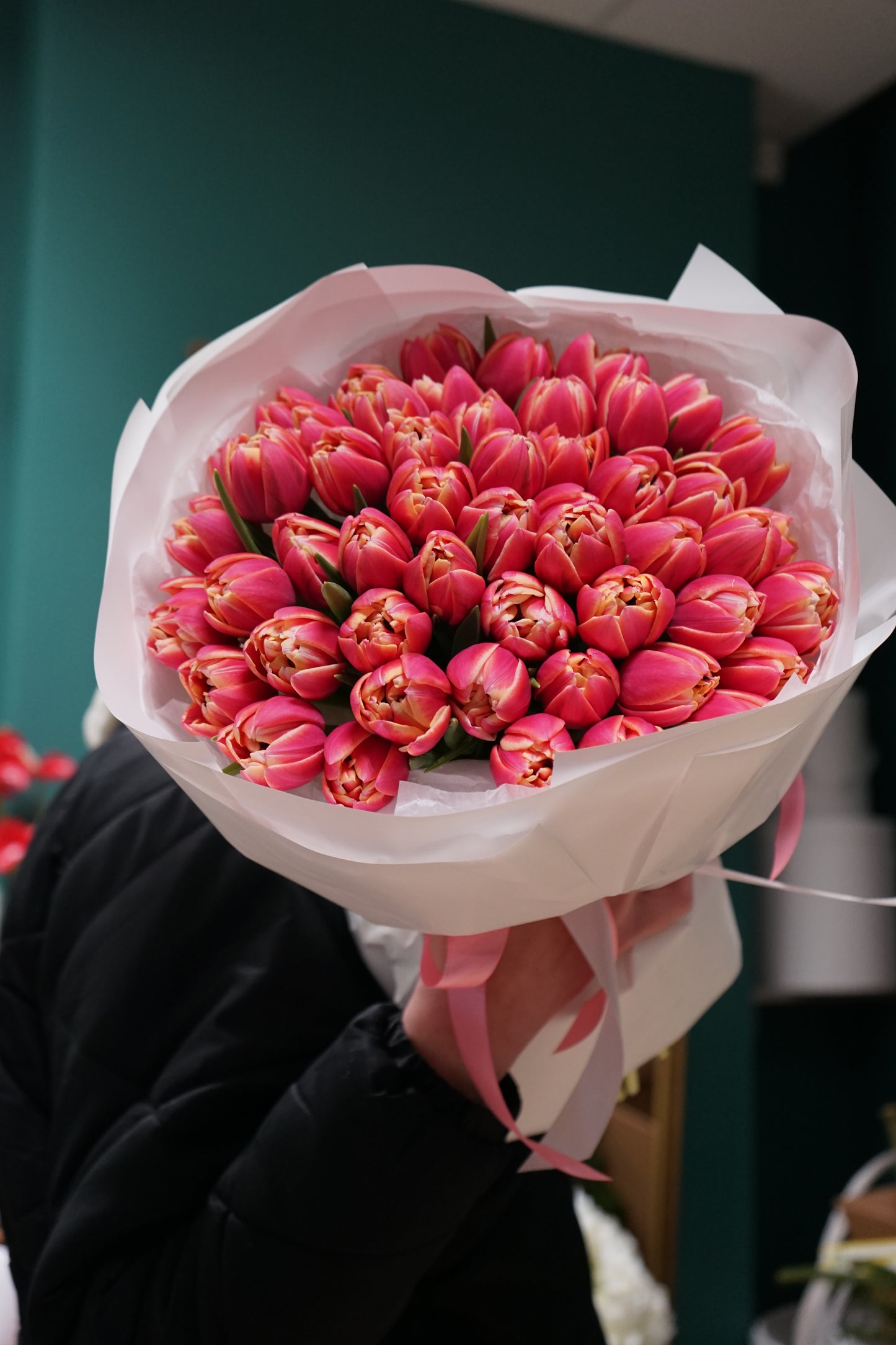 Peony tulips "Columbus"
