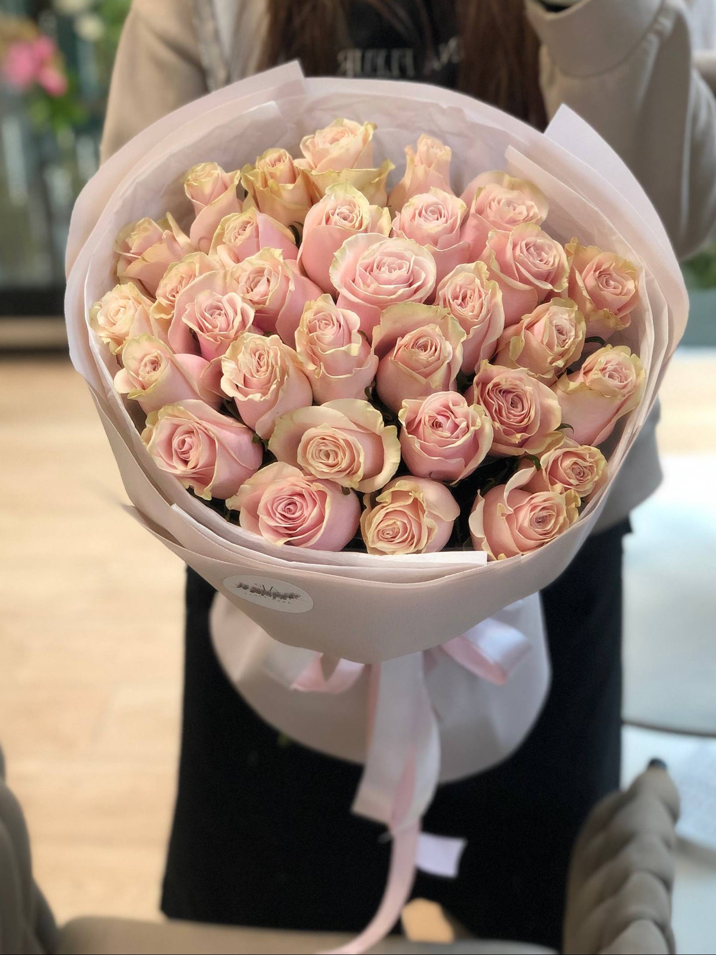 Букет нежно розовых роз